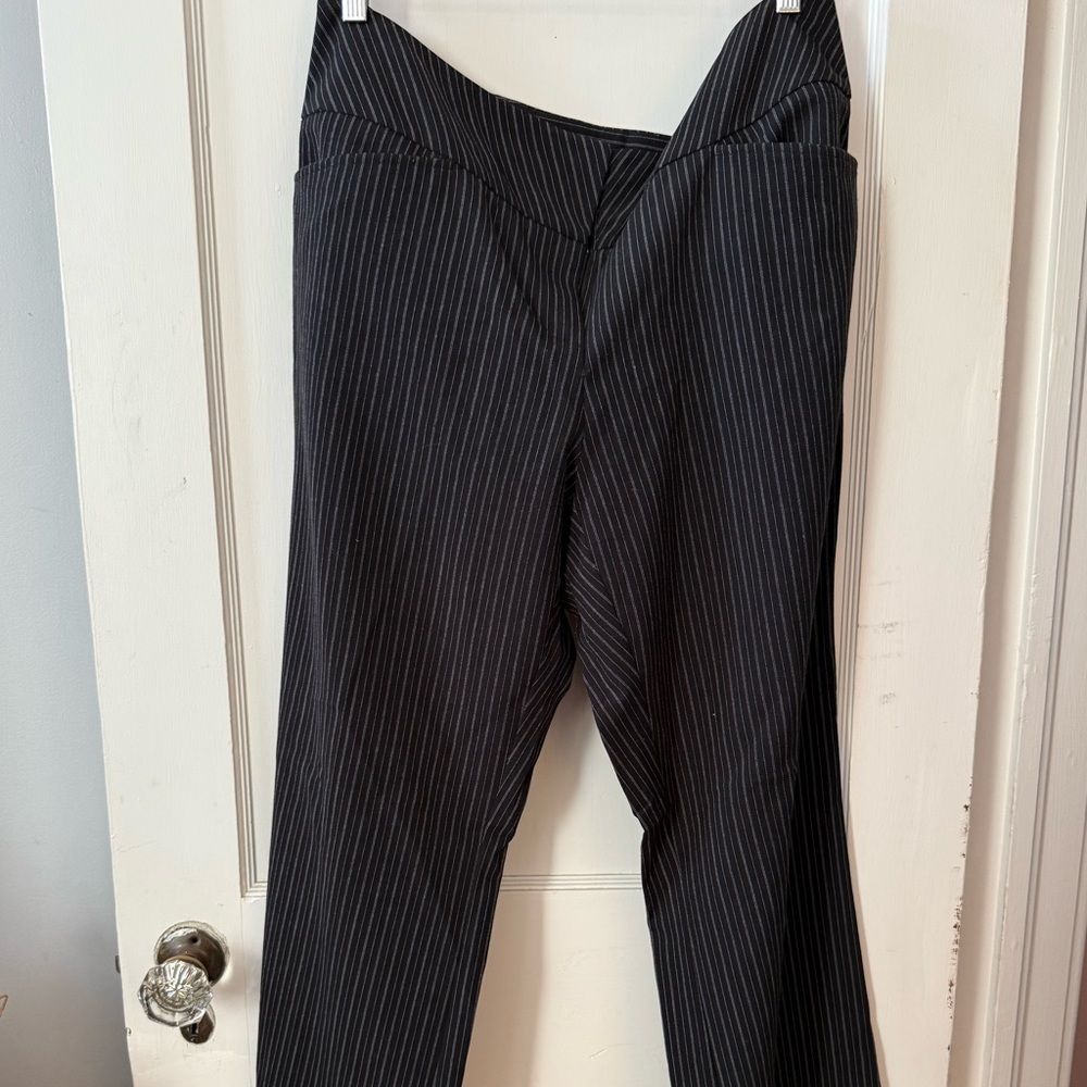 DKNYC Woman’s Charcoal Pinstripe Dress Pants